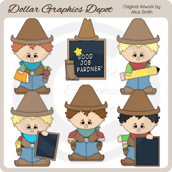 Cowboy School - Clip Art