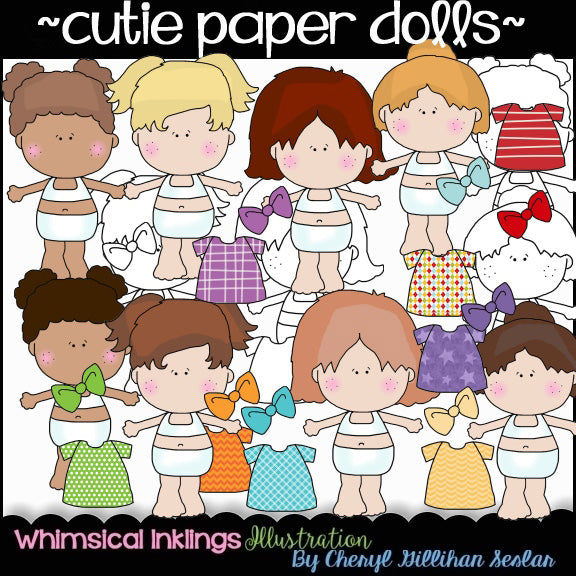 Muñecas de papel lindas