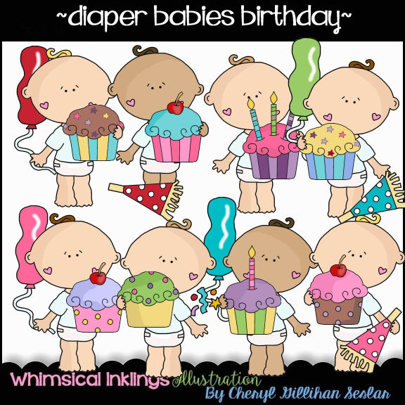 Cumpleaños De Bebés Con Pañales