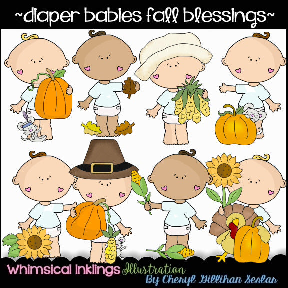 Bendiciones de otoño para bebés en pañales