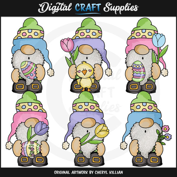 Easter Gnomes - Clip Art