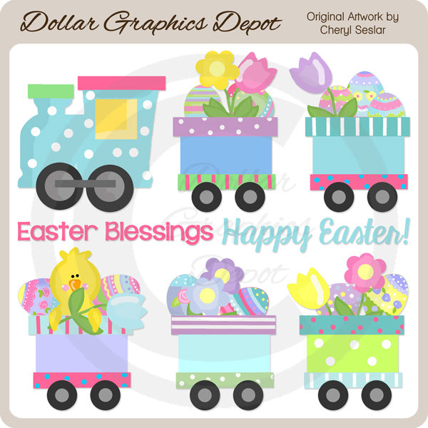 Easter Train - Clip Art