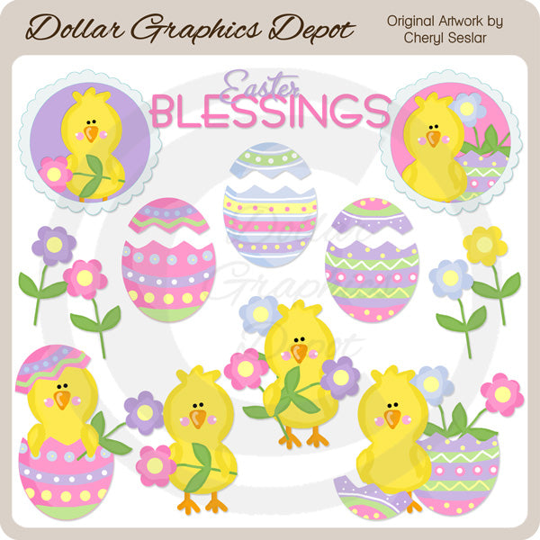 Pollitos De Pascua 2 - Clipart