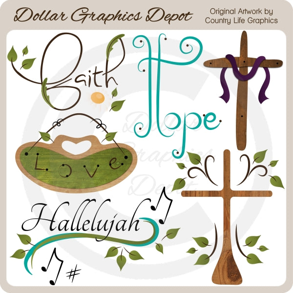 Fe, Esperanza, Amor - Clipart