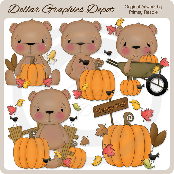 Orsi autunnali 3 - ClipArt