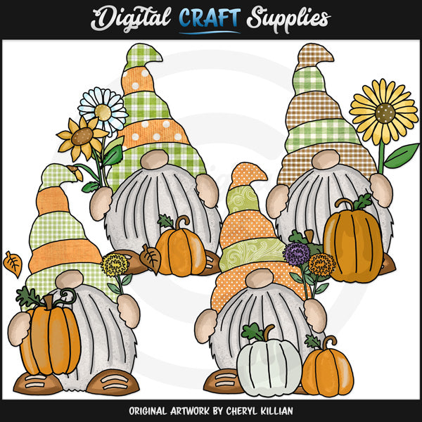 Gnomi autunnali - Clip Art - Esclusiva DCS