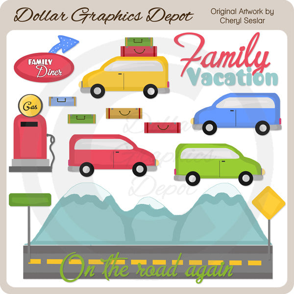 Family Vacation - Clip Art