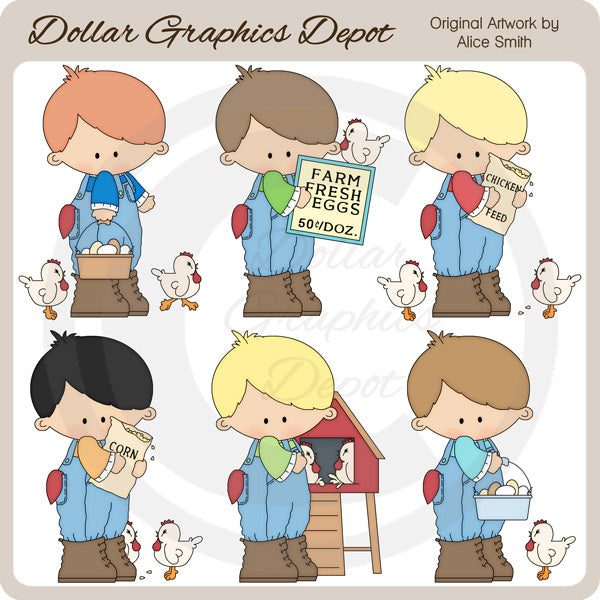 Farm Boys - Pulcini - ClipArt - Esclusiva DCS