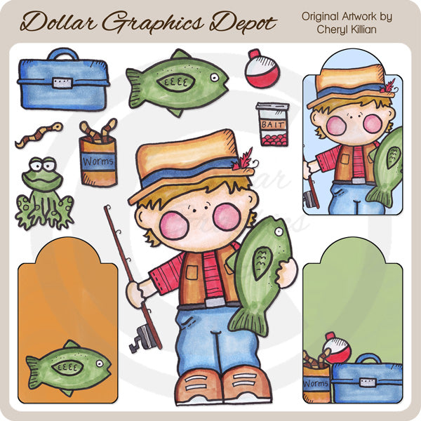 Fishing Frank - Clip Art