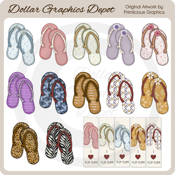 Flip Flops - Clip Art