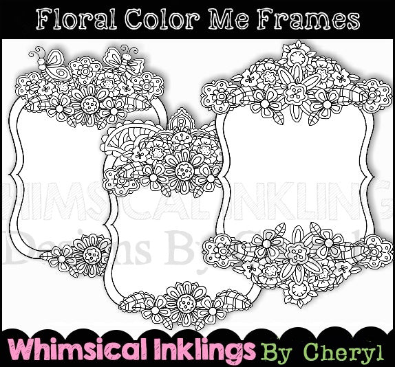 Floral Color Me Frames One   (WI)