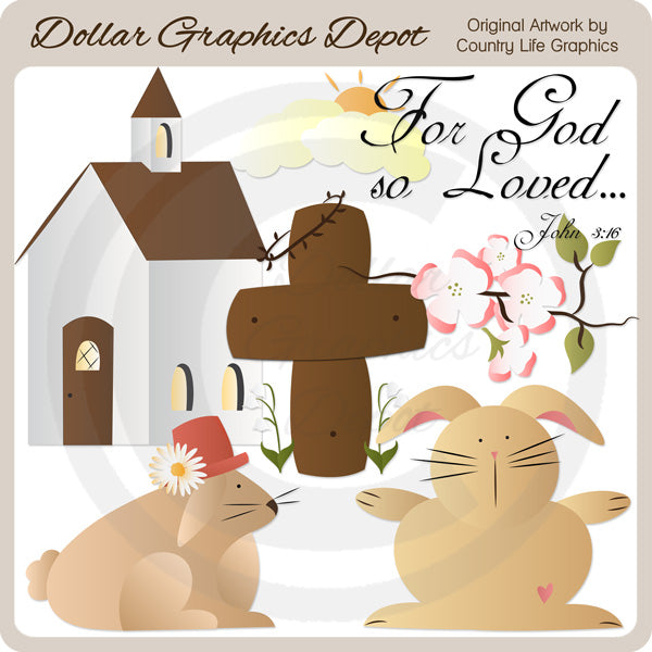 For God So Loved 1 - Clip Art