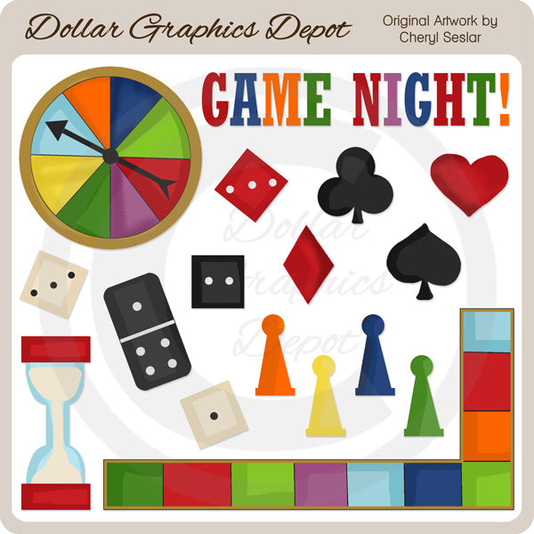 Game Night - Clip Art