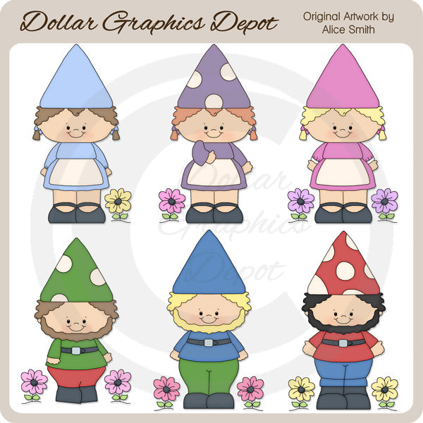 Gnomi da giardino - ClipArt - Esclusiva DCS