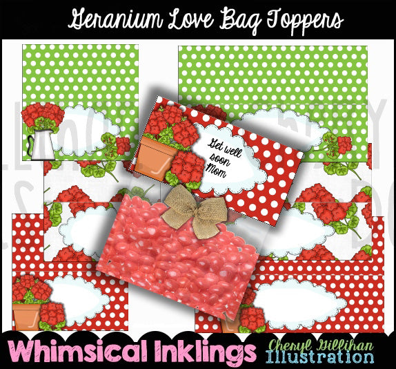 Geranium Love_Bag Toppers