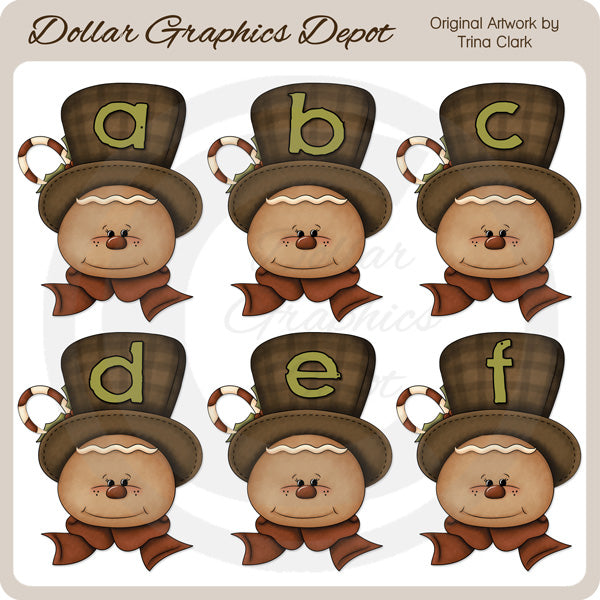 Alfabeto De Pan De Jengibre - Clipart