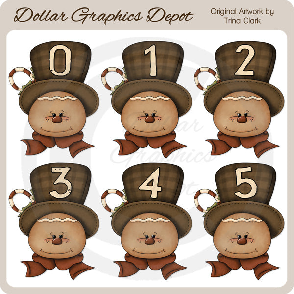 Números De Pan De Jengibre - Clipart