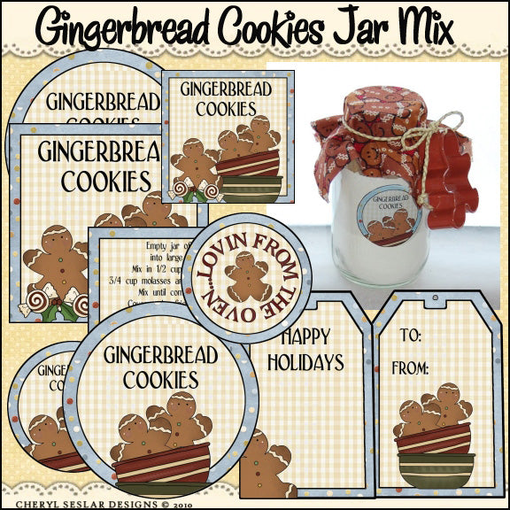 Gingerbread Cookie Jar Set