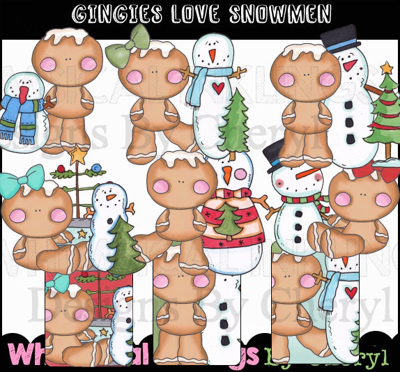 I Gingies amano i pupazzi di neve... Collezione grafica