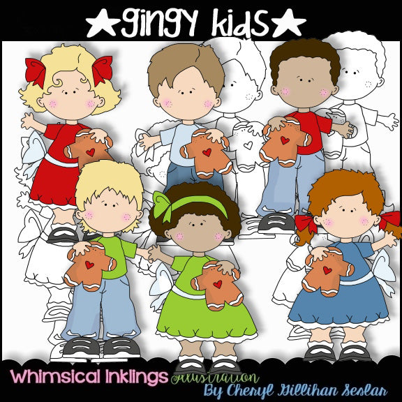 Cute Gingy Kids Clipart Collection