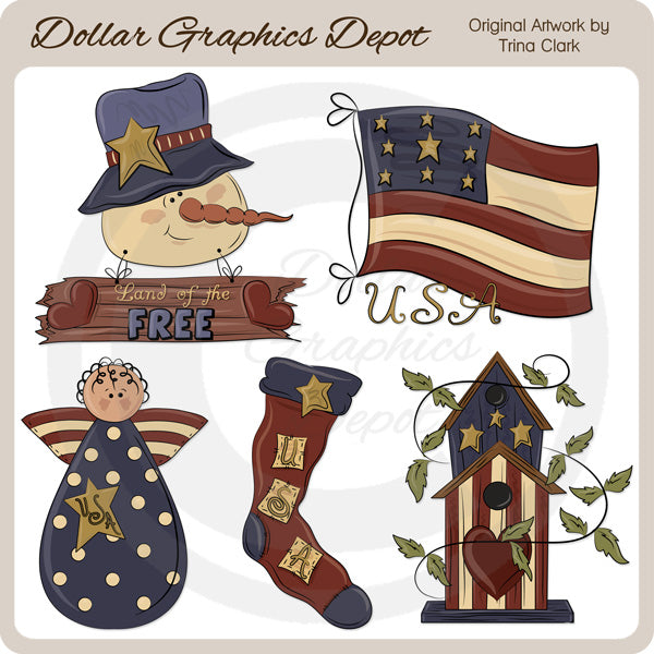 God Bless America 2 - Clip Art