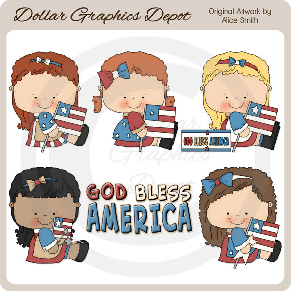 Dio benedica l'America - ClipArt