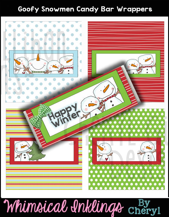 Involucri per barrette di cioccolato Hershey di pupazzi di neve Pippo