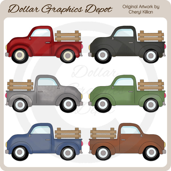 Grandpa's Truck - Clip Art