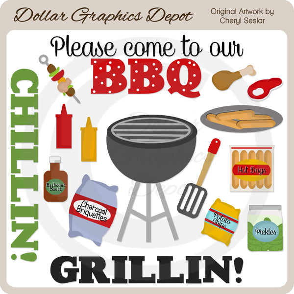 Grillin and Chillin - Clip Art
