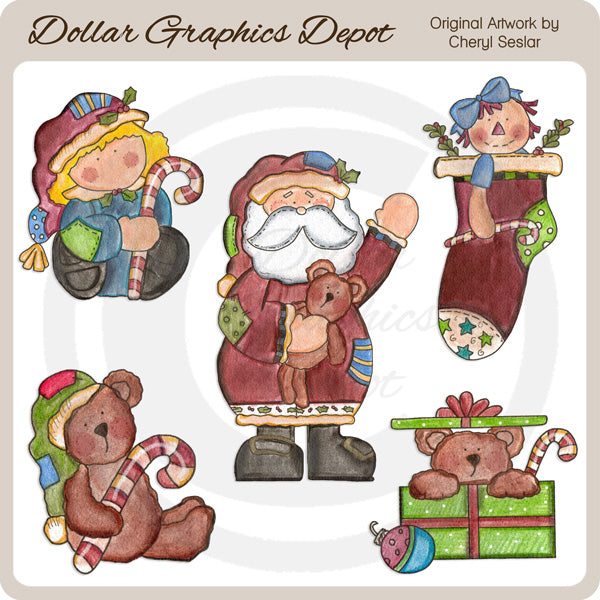 Deseos De Navidad Pintados A Mano - Clipart