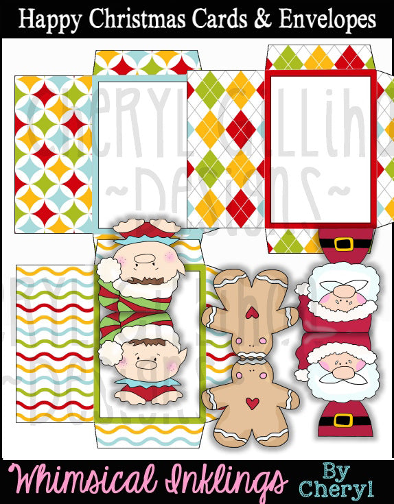 Set di cartoline e buste di Buon Natale
