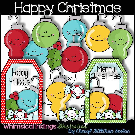 Happy Christmas Ornaments