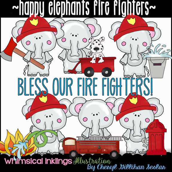 Happy Elephants...FireFighters