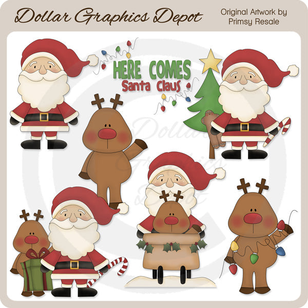 Aquí Viene Papá Noel 1 - Clipart
