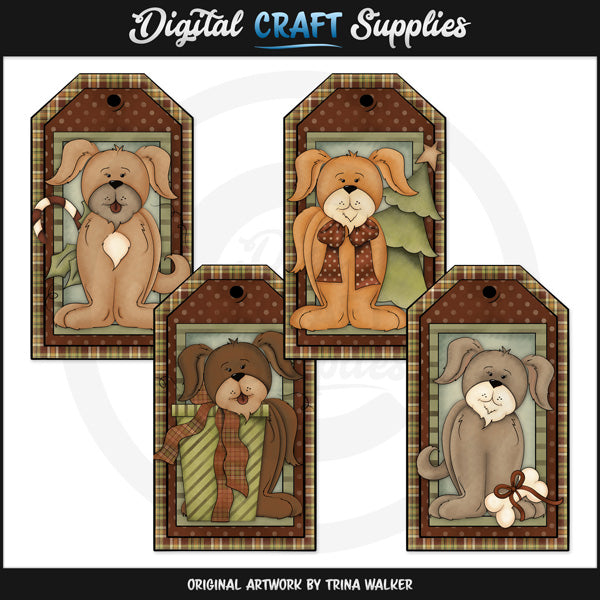 Holiday Puppies - Tags