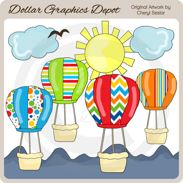 Globos Aerostáticos 1 - Clipart