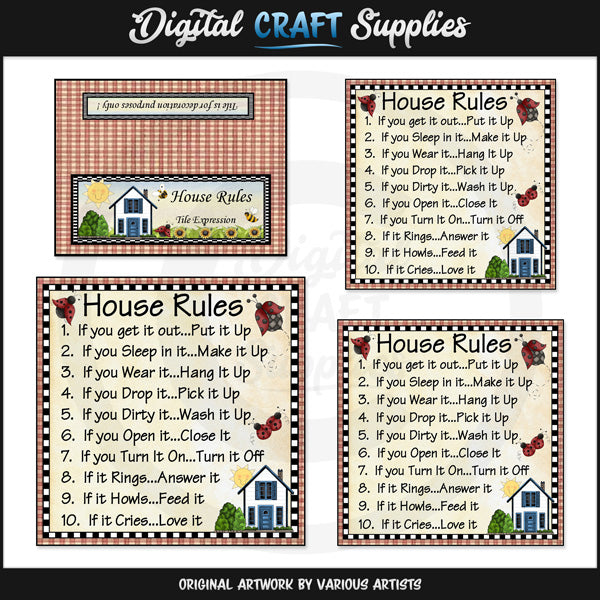House Rules 1 - Glass Block and Tile Set - DCS Exclusive