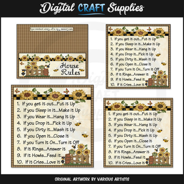 House Rules - Glass Block and Tile Set - DCS Exclusive