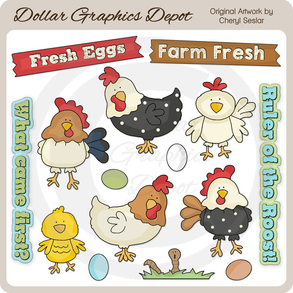 En El Gallinero - Clipart