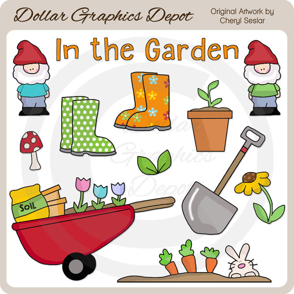In The Garden 3 - Clip Art