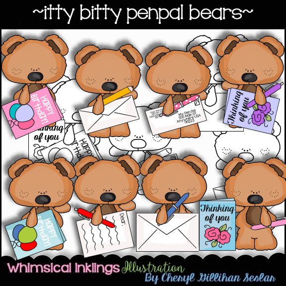 Ositos Itty Bitty PenPal... Colección de imágenes prediseñadas