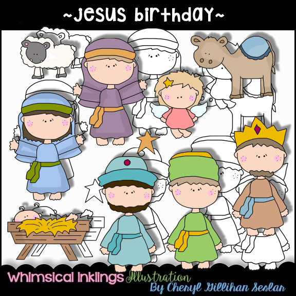 Gráficos de Navidad de cumpleaños de Jesús