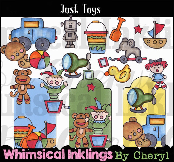 Sólo juguetes... Colección gráfica coloreada a mano