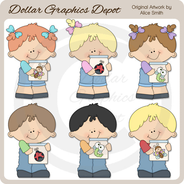Barattoli per bambini e insetti - ClipArt - Esclusiva DCS