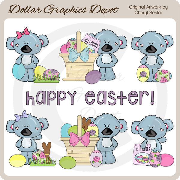 Koala Cuties - Buona Pasqua - ClipArt