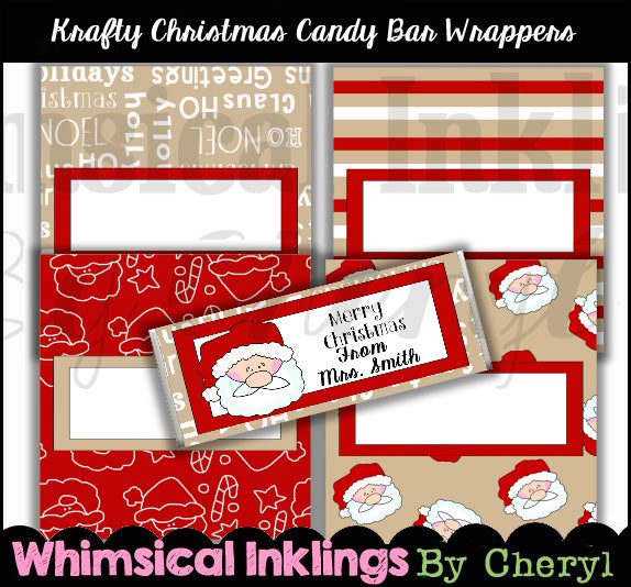 Involucri natalizi Krafty per barrette Hershey (WI)