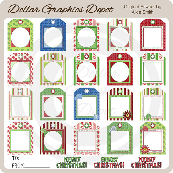 Large Christmas Tags - Printables