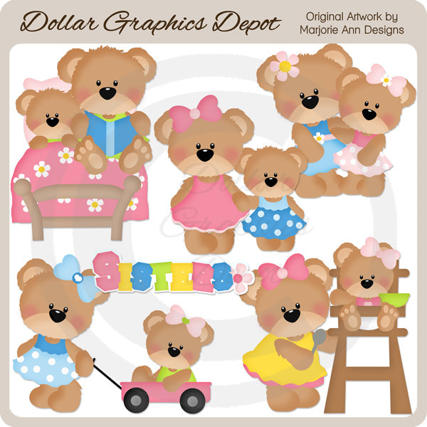 Orsetto - Sorelle - ClipArt