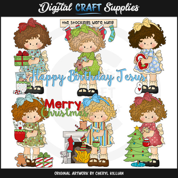 Bambine di Natale - ClipArt - Esclusiva DCS