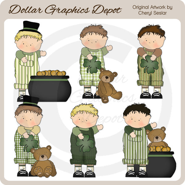Piccoli ragazzi irlandesi - ClipArt